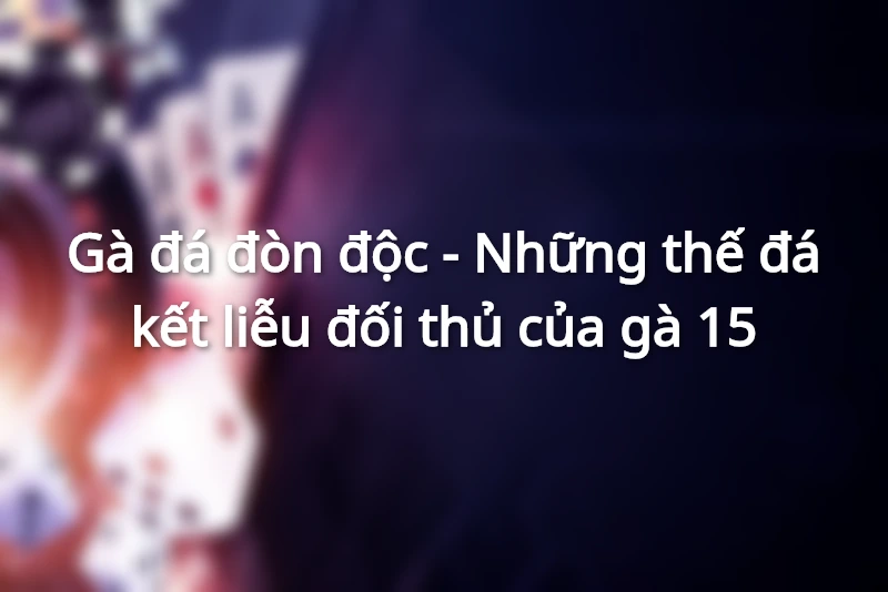 Cách huấn luyện gà đá đòn độc